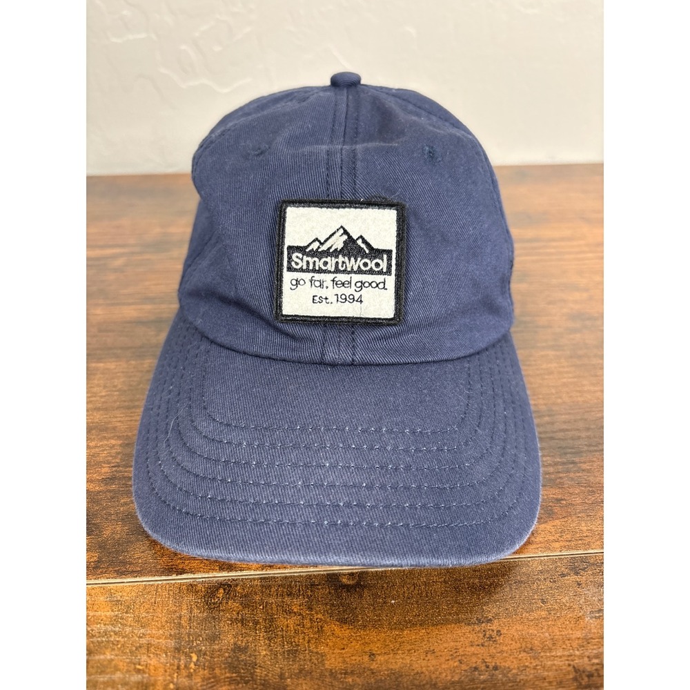 Smartwool Go Far Feel Good Navy Blue Cotton Adjustable Baseball Cap Hat‎ NetPlus